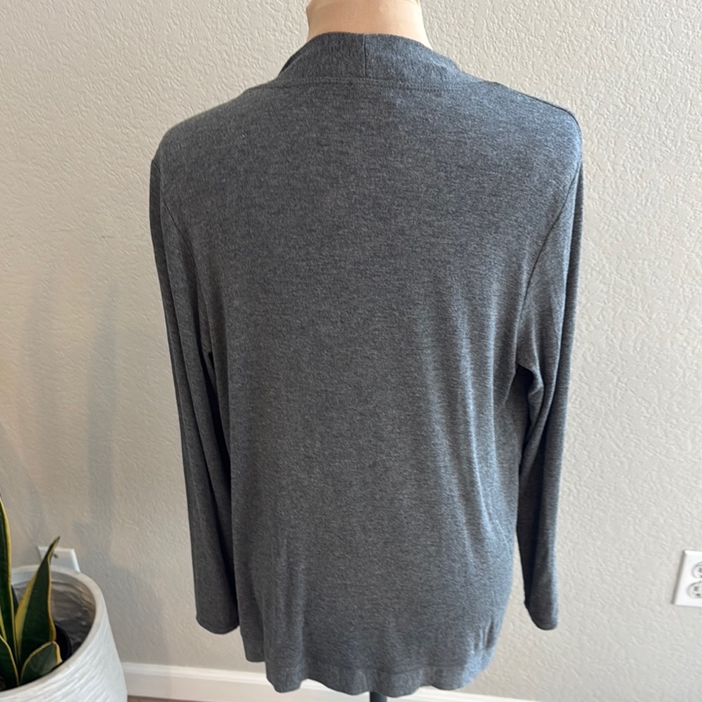 Bobeau Gray Open Front Cardigan - Picture 3 of 4